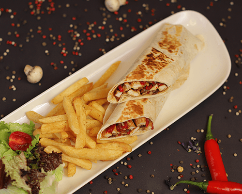 Köri Soslu Tavuk Wrap